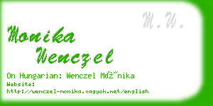 monika wenczel business card